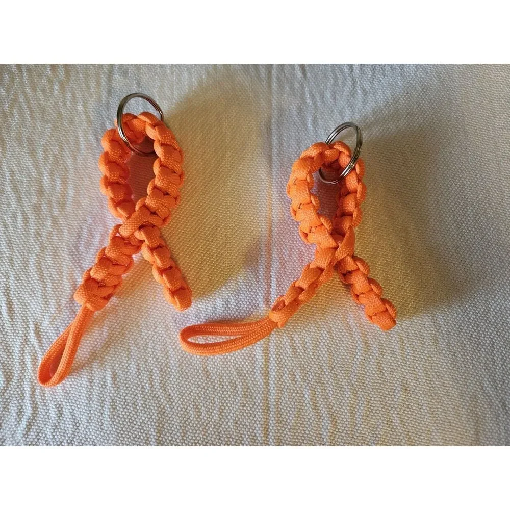 PARACORD‎ AWARENESS RIBBON KEYCHAIN ORANGE LOT